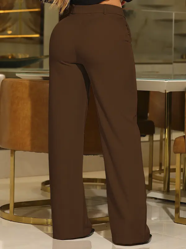 Calça Pantalona Elegante com Modelagem Alfaiataria e Cinto Casual Empório Pit Bull