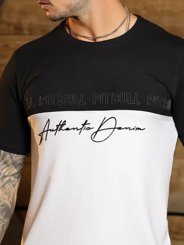 Camiseta Gola O Autêntica e Estilosa com Estampa em Relevo Pit Bull Jeans Luxo