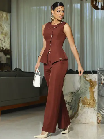 Conjunto Colete e Calça Empório Pit Bull Elegante e Sofisticado
