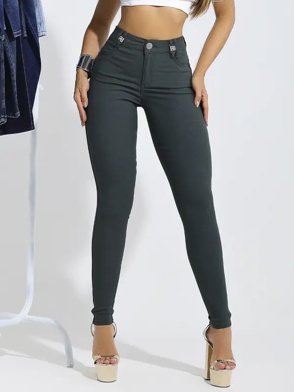Calça Montaria Color Sofisticada e Casual com Caimento Modelador Pit Bull Jeans Premium