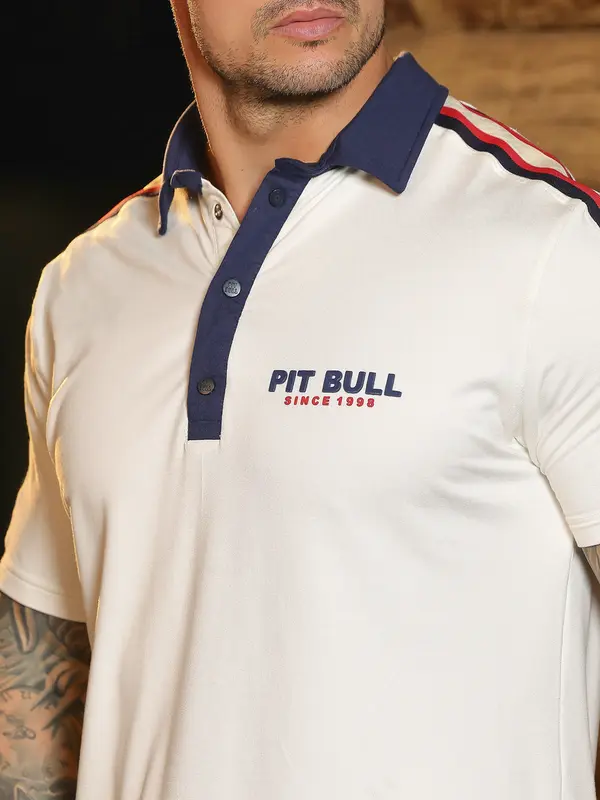 Camiseta Gola Polo Branca Estilosa Pit Bull Jeans Luxo