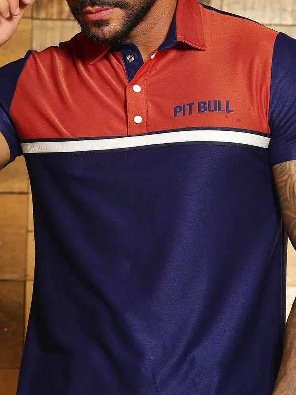 Camiseta Gola Polo Bicolor Sofisticada com Toque Esportivo Pit Bull Jeans Luxo
