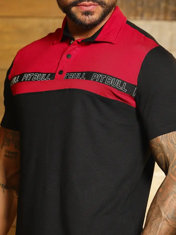 Polo Masculina Bicolor Sofisticada e Estilosa com Relevo Pit Bull Jeans Luxo