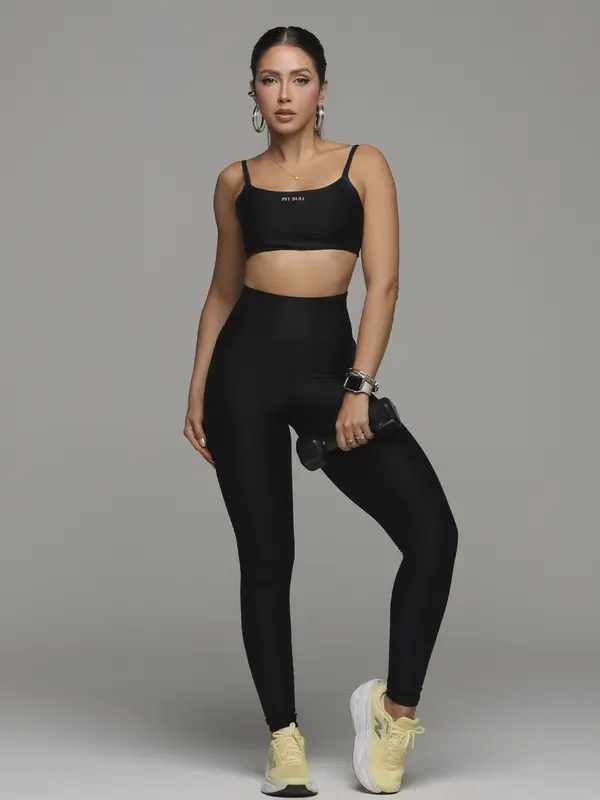 Conjunto Calça e Top Estiloso com Caimento Modelador Pit Bull Jeans Fitness