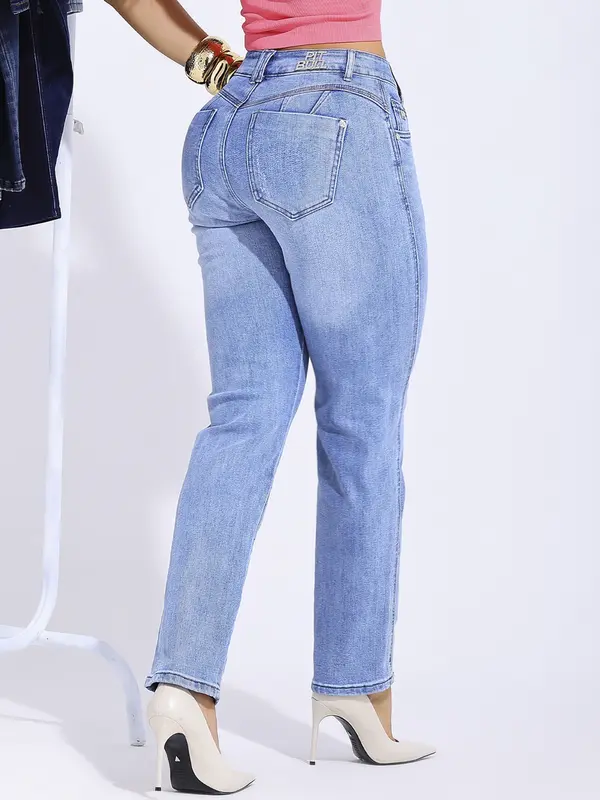 Calça Mom Sofisticada e Casual com Detalhes Puídos Pit Bull Jeans Premium