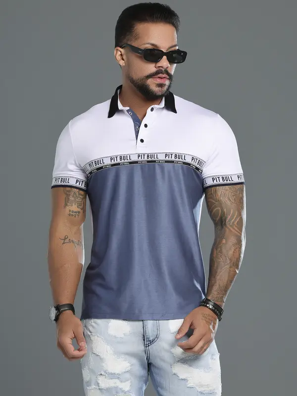Polo Masculina Sofisticada com Detalhes Personalizados Pit Bull Jeans Luxo