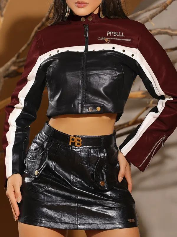 Jaqueta Cropped Estilosa com Acabamento Sofisticado e Detalhes Únicos Pit Bull Jeans Luxo