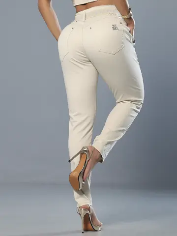 Calça Jogger Color Sofisticada com Cinto Pit Bull Jeans Luxo