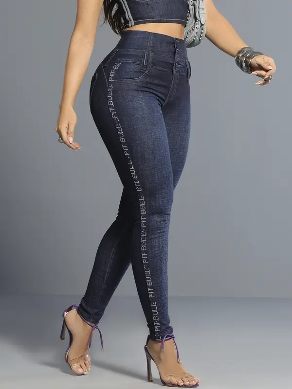 Calça Cintura Perfeita Modeladora e Sofisticada com Elástico Lateral Pit Bull Jeans Luxo