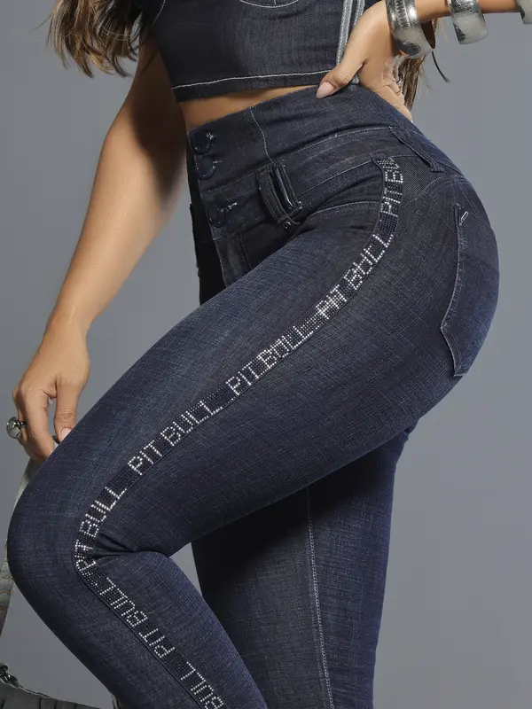 Calça Cintura Perfeita Modeladora e Sofisticada com Elástico Lateral Pit Bull Jeans Luxo