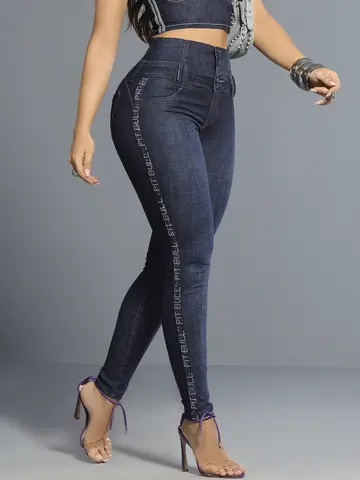 Calça Cintura Perfeita Modeladora e Sofisticada com Elástico Lateral Pit Bull Jeans Luxo
