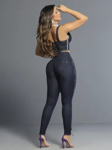 Calça Cintura Perfeita Modeladora e Sofisticada com Elástico Lateral Pit Bull Jeans Luxo