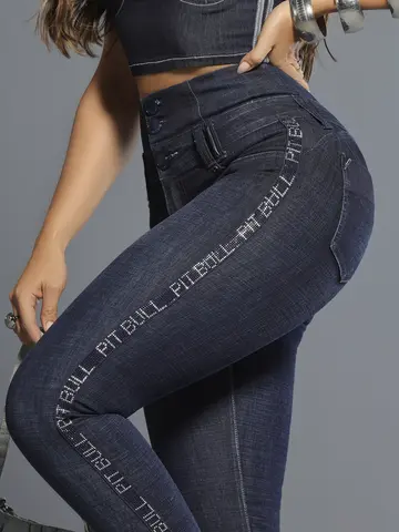 Calça Cintura Perfeita Modeladora e Sofisticada com Elástico Lateral Pit Bull Jeans Luxo