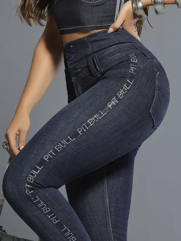 Calça Cintura Perfeita Modeladora e Sofisticada com Elástico Lateral Pit Bull Jeans Luxo