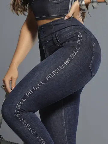 Calça Cintura Perfeita Modeladora e Sofisticada com Elástico Lateral Pit Bull Jeans Luxo