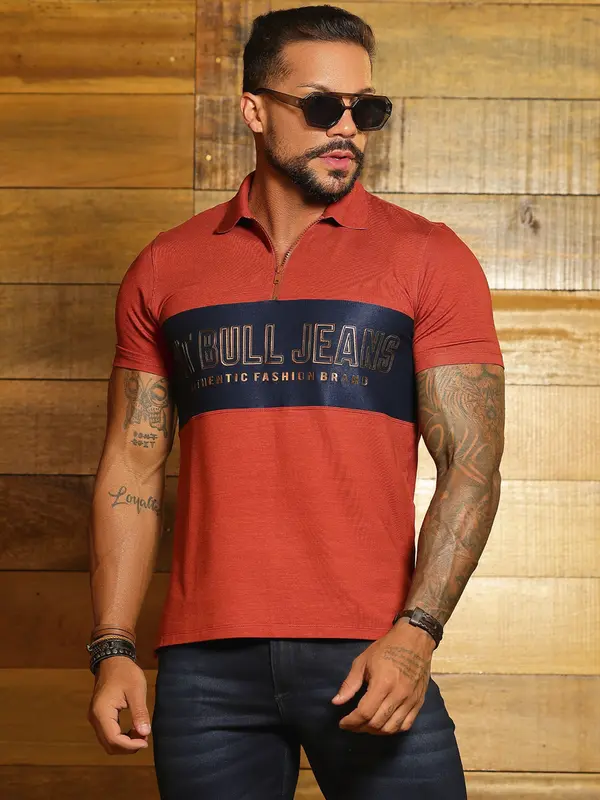 Polo Masculina Autêntica e Versátil com Estampa em Relevo Pit Bull Jeans Luxo