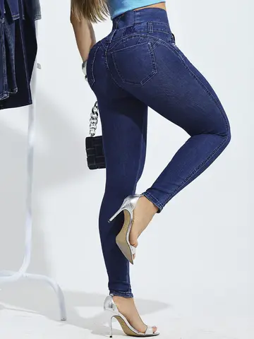 Calça Cintura Perfeita Estilosa e Casual com Modelagem Empina Bumbum Pit Bull Jeans Premium
