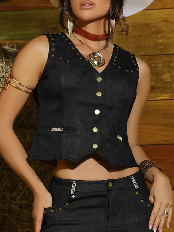Conjunto Colete e Calça Elegante com Modelagem Alfaiataria Pit Bull Jeans Luxo