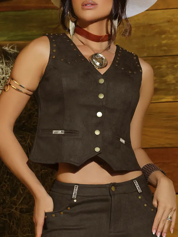 Conjunto Colete e Calça Elegante com Modelagem Alfaiataria Pit Bull Jeans Luxo