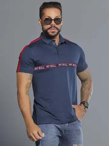 Camiseta Gola Polo Sofisticada e Confortável com Recorte Frontal Pit Bull Jeans Luxo