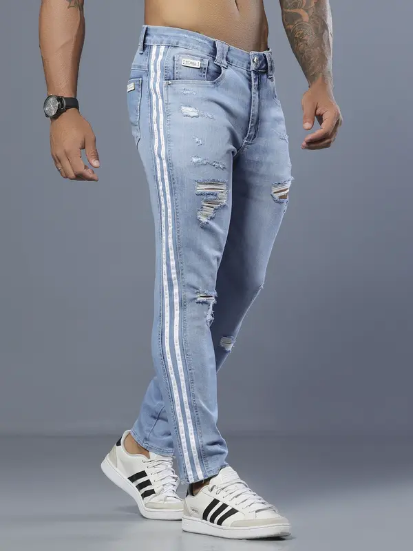 Calça Masculina Slim Pit Bull Jeans Luxo Autêntica e Confortável com Detalhes Destroyed