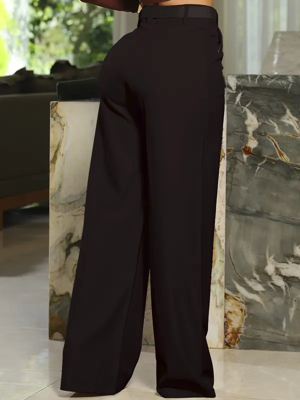 Calça Pantalona Elegante e Versátil com Cinto Casual Empório Pit Bull
