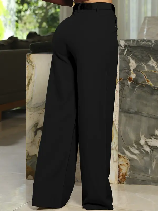 Calça Pantalona Elegante e Versátil com Cinto Casual Empório Pit Bull