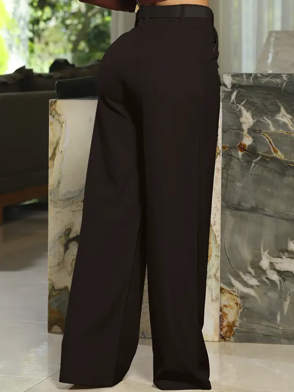 Calça Pantalona Elegante e Versátil com Cinto Casual Empório Pit Bull