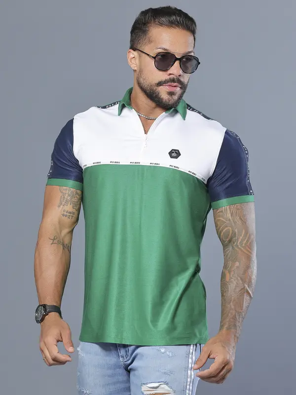 Polo Masculina Estilosa e Refinada com Mangas Personalizadas Pit Bull Jeans Luxo