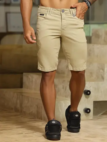 Bermuda Masculina Color Estilosa e Casual com Laterais Personalizadas Pit Bull Jeans Luxo