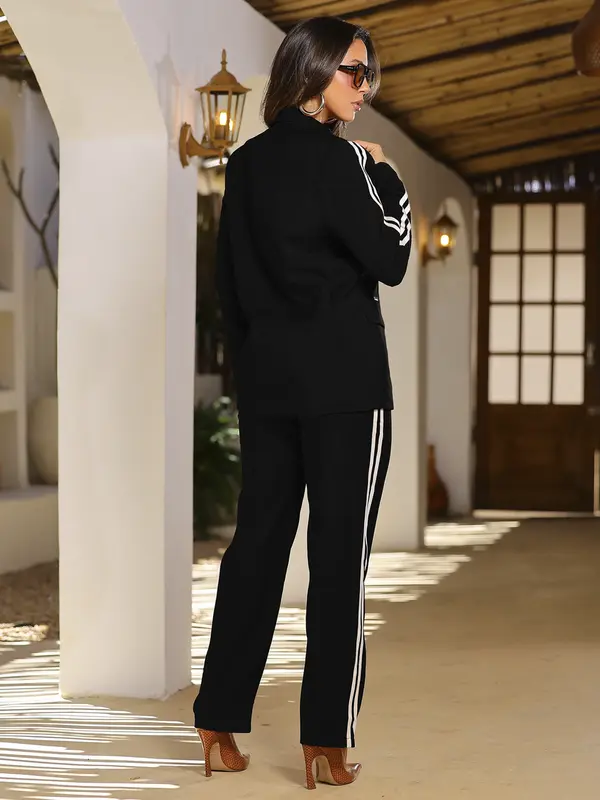 Conjunto Calça e Blazer Alfaiataria com Detalhes Esportivos Empório Pit Bull