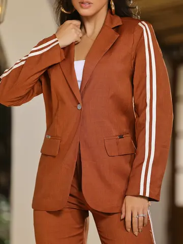 Conjunto Calça e Blazer Alfaiataria com Detalhes Esportivos Empório Pit Bull