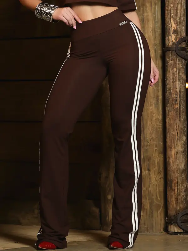 Calça Flare Color Estilosa e Confortável com Faixa Lateral Pit Bull Jeans Luxo