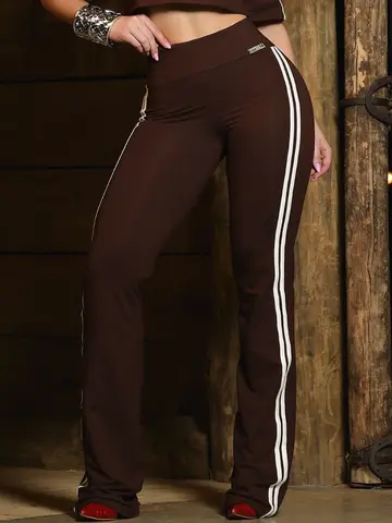 Calça Flare Color Estilosa e Confortável com Faixa Lateral Pit Bull Jeans Luxo