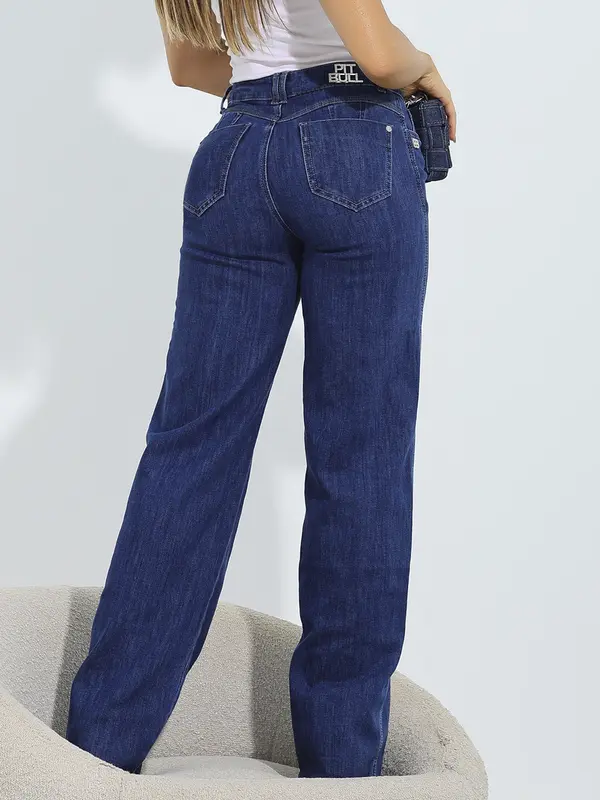 Calça Wide Leg Versátil e Casual com Caimento Sofisticado Pit Bull Jeans Premium