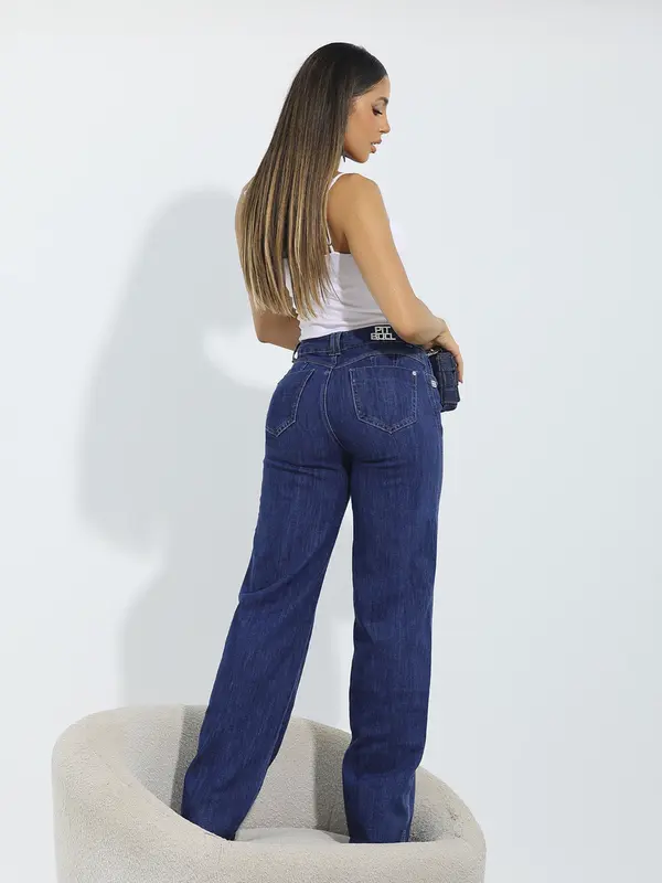 Calça Wide Leg Versátil e Casual com Caimento Sofisticado Pit Bull Jeans Premium