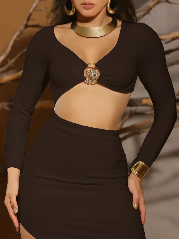 Vestido Sexy Elegante e Modelador com Fenda Lateral Empório Pit Bull