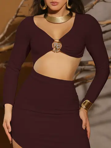 Vestido Sexy Elegante e Modelador com Fenda Lateral Empório Pit Bull