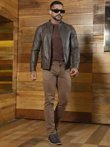 Jaqueta Masculina Sofisticada e Estilosa Pit Bull Jeans Luxo