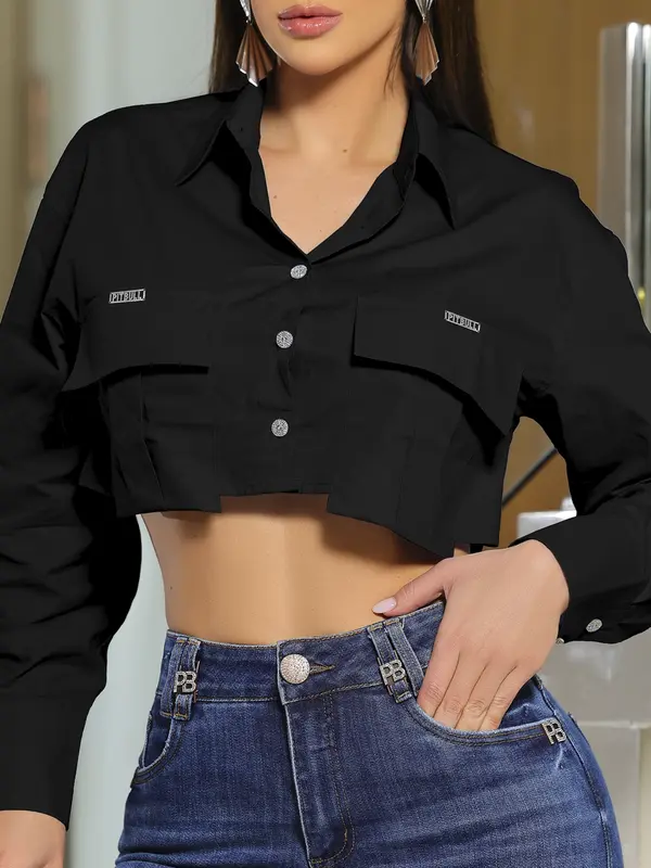 Camisa Cropped Elegante e Versátil com Caimento Moderno Empório Pit Bull