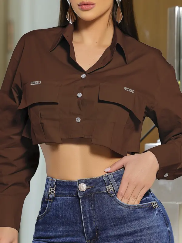 Camisa Cropped Elegante e Versátil com Caimento Moderno Empório Pit Bull