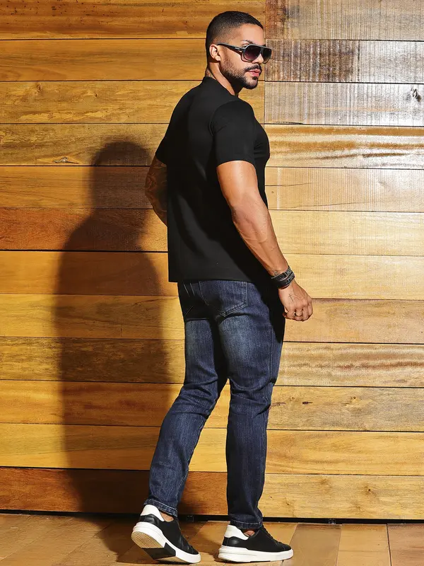 Calça Masculina Autêntica e Casual com Lavado Escuro Pit Bull Jeans Luxo
