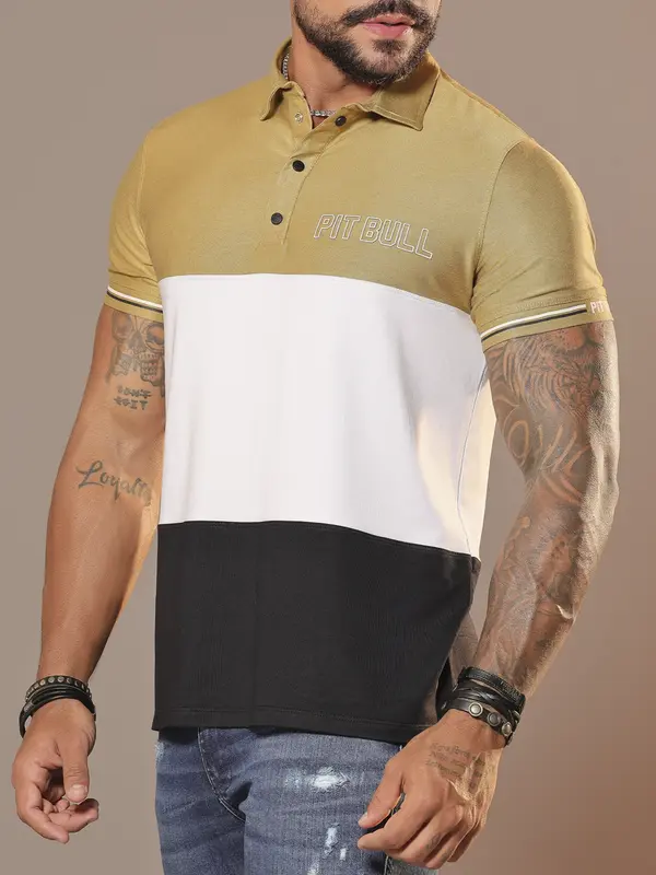 Polo Masculina Sofisticada e Autêntica com Estampa em Relevo Pit Bull Jeans Luxo