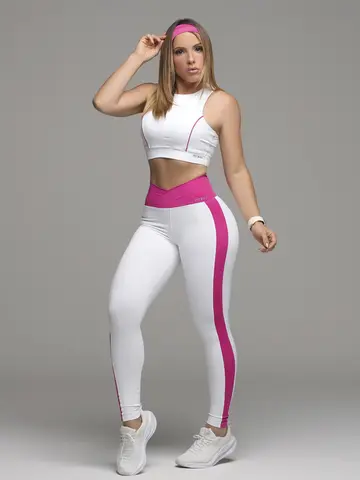 Conjunto Top e Calça Legging Estiloso e Confortável Pit Bull Jeans Fitness