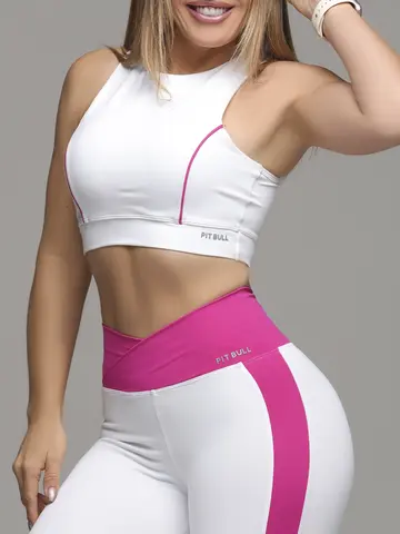 Conjunto Top e Calça Legging Estiloso e Confortável Pit Bull Jeans Fitness