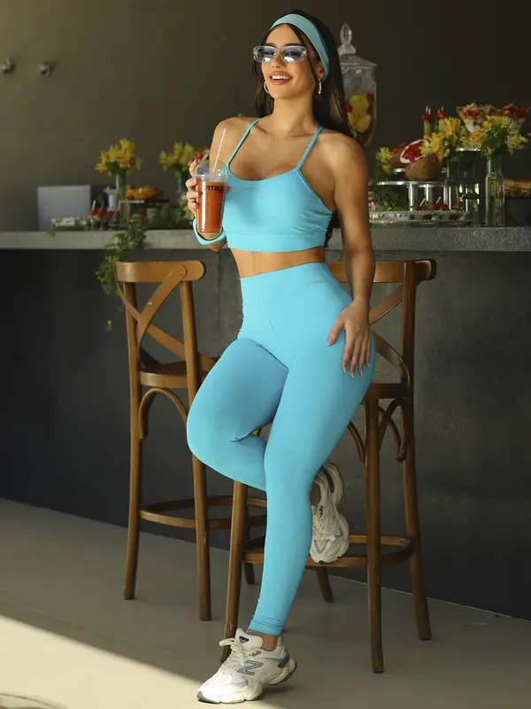 Conjunto Calça e Top Modelador e Sofisticado Pit Bull Jeans Fitness