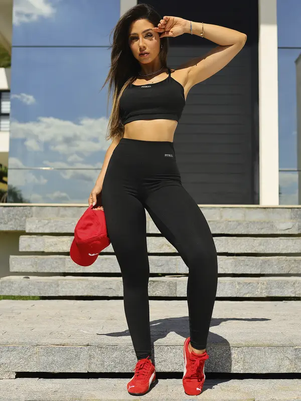 Conjunto Calça e Top Modelador e Sofisticado Pit Bull Jeans Fitness