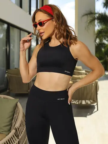 Conjunto Top e Calça Flare Elegante com Modelagem Premium Pit Bull Jeans Fitness