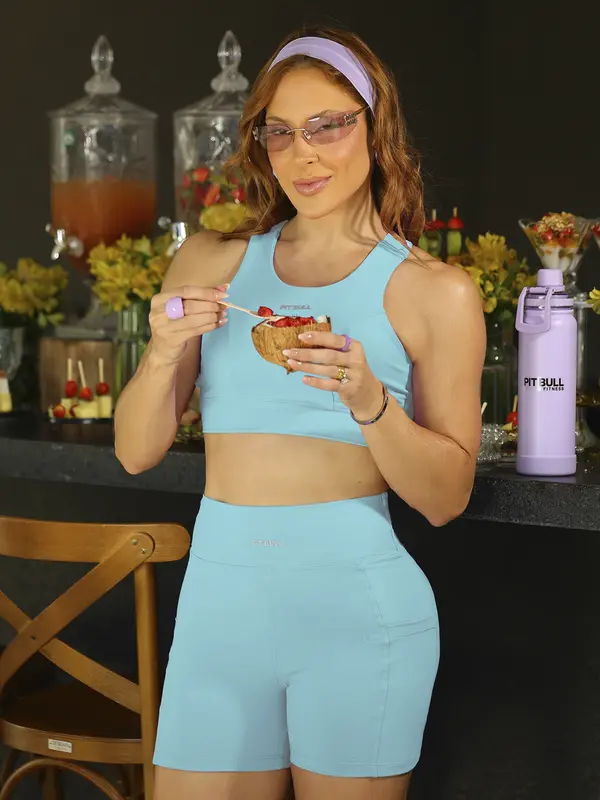 Conjunto Top e Bermuda Sofisticada e Confortável Pit Bull Jeans Fitness