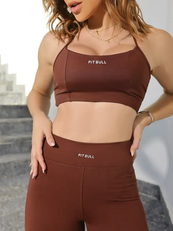 Conjunto Calça Legging e Top Casual com Modelagem Anatômica Pit Bull Jeans Fitness